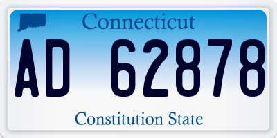 CT license plate AD62878