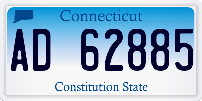 CT license plate AD62885