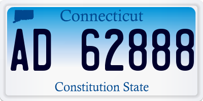 CT license plate AD62888
