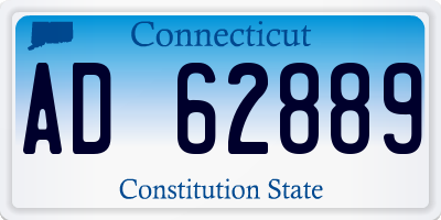 CT license plate AD62889