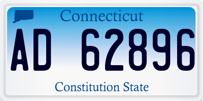 CT license plate AD62896