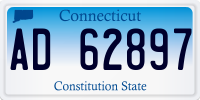 CT license plate AD62897