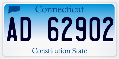 CT license plate AD62902