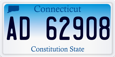 CT license plate AD62908