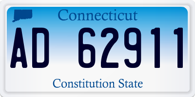 CT license plate AD62911