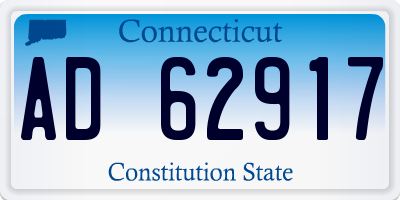 CT license plate AD62917