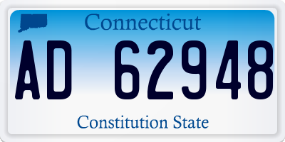 CT license plate AD62948