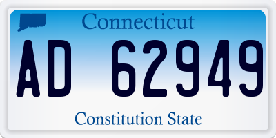 CT license plate AD62949