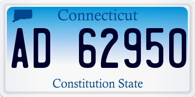 CT license plate AD62950