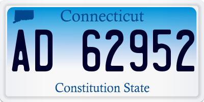CT license plate AD62952