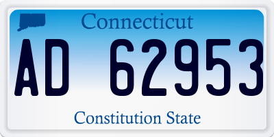 CT license plate AD62953