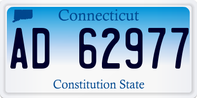 CT license plate AD62977