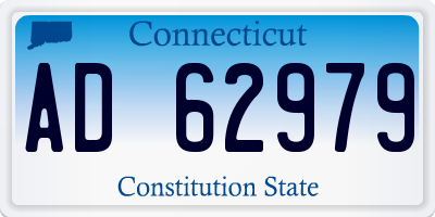 CT license plate AD62979