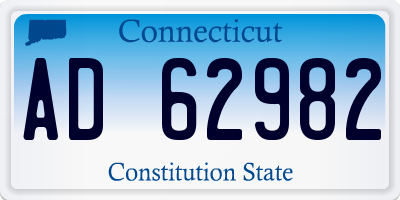 CT license plate AD62982