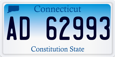 CT license plate AD62993