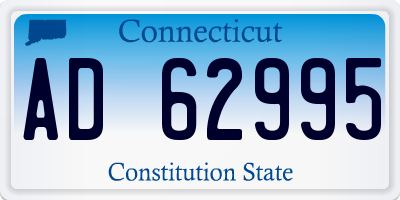 CT license plate AD62995