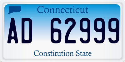 CT license plate AD62999