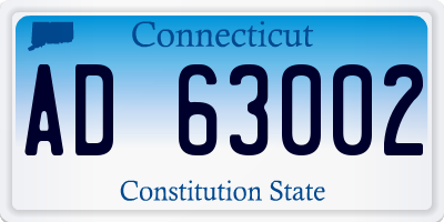 CT license plate AD63002