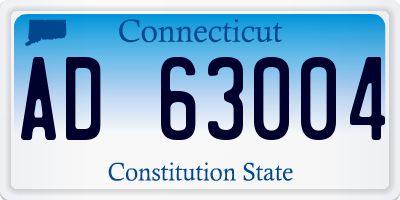 CT license plate AD63004