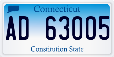 CT license plate AD63005