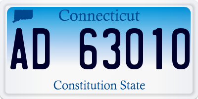 CT license plate AD63010