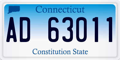 CT license plate AD63011
