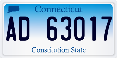 CT license plate AD63017
