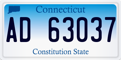 CT license plate AD63037