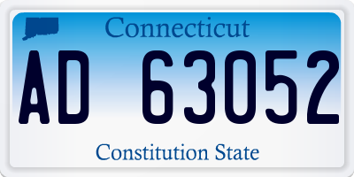 CT license plate AD63052