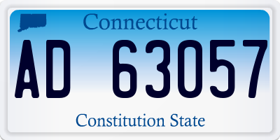CT license plate AD63057