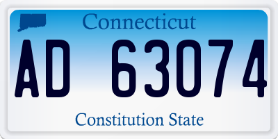 CT license plate AD63074