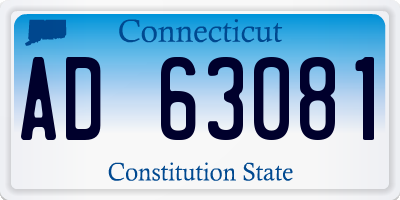 CT license plate AD63081