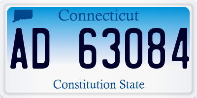 CT license plate AD63084