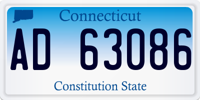 CT license plate AD63086