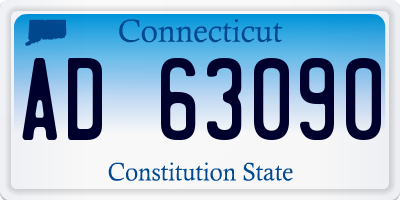 CT license plate AD63090