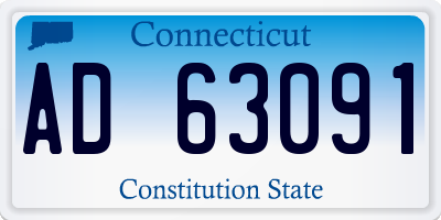 CT license plate AD63091