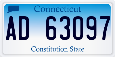 CT license plate AD63097