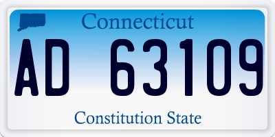 CT license plate AD63109