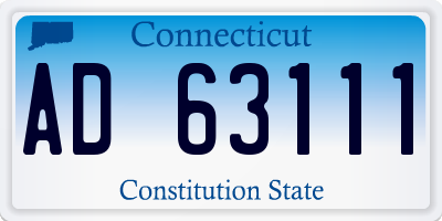 CT license plate AD63111