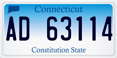 CT license plate AD63114