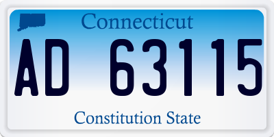 CT license plate AD63115