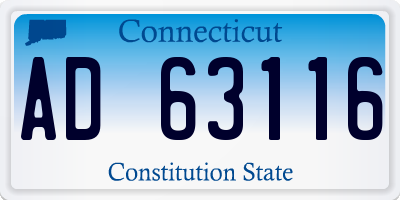 CT license plate AD63116