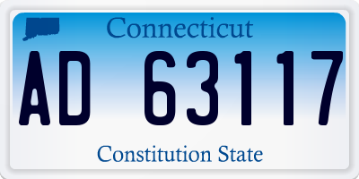 CT license plate AD63117