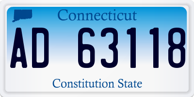 CT license plate AD63118