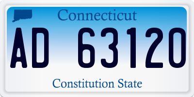 CT license plate AD63120