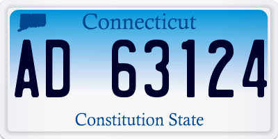 CT license plate AD63124