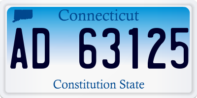 CT license plate AD63125