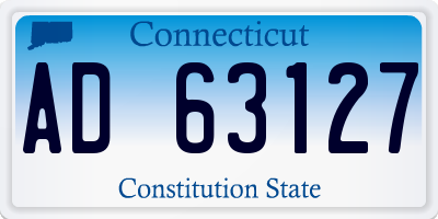 CT license plate AD63127