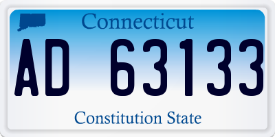CT license plate AD63133