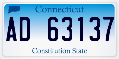 CT license plate AD63137